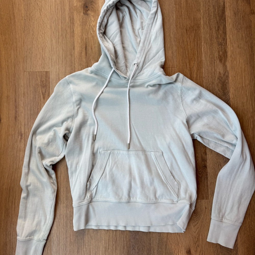 Athleta Sage Green Cropped Hoodie Leightweight Size Small